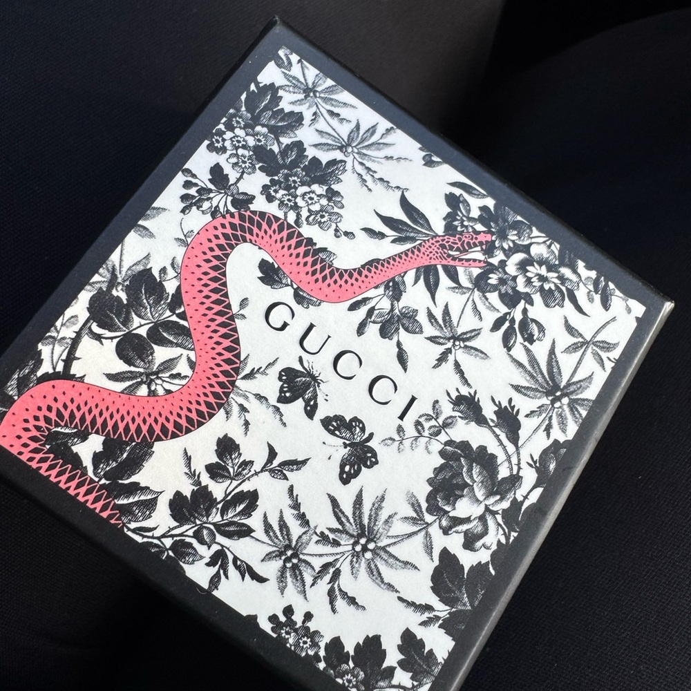 Gucci Floral Box with Red Snake Design